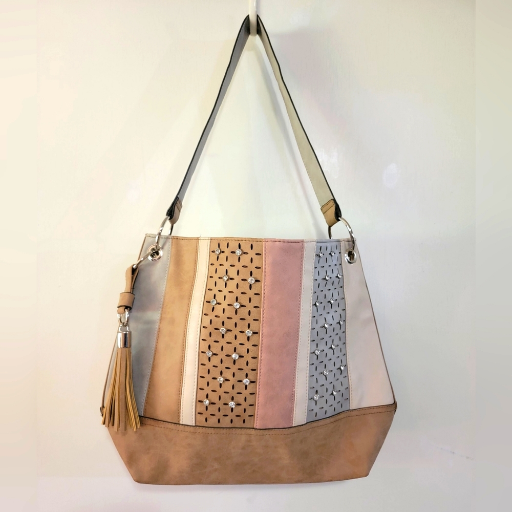 Women's Leather Multicolor Purse Handbag